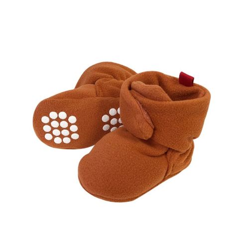 Wrapables Fleece Baby Booties with Anti-Skid Bottoms Blue 6-12 M