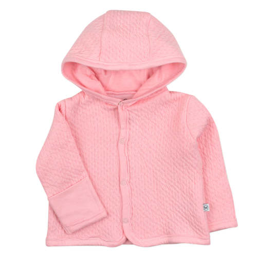 Organic Cotton Matelassé Snap-Front Hooded Jacket | Honest Baby Clothing