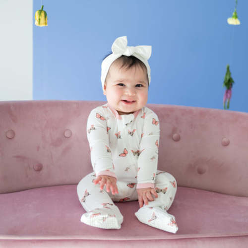 Zippered Footie in Butterfly