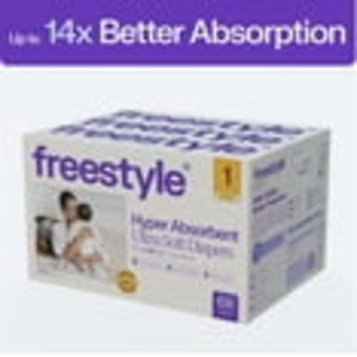 Freestyle Hyper Absorbent Ultra Soft Baby Diapers, Size 1, 68 Count (Select for More)