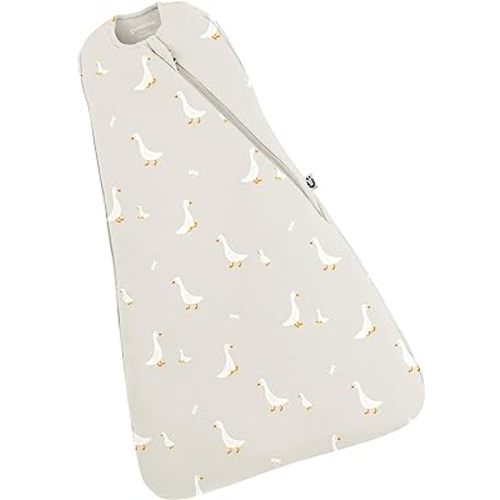 GUNAMUNA Unisex Baby Swaddle Sleep Bag, Easy Diaper Changes, 0-3 Months, 1.0 TOG, Goose