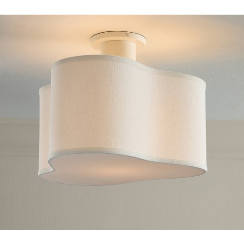 West Elm X PBK Organic Shade Flush Mount (16")