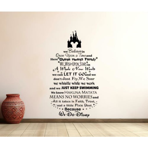 We Do Disney Wall Decal Vinyl Sticker Wall Art Nursery Wall Decor Children Gift Playroom Poster Kids Quote Stencil 1127