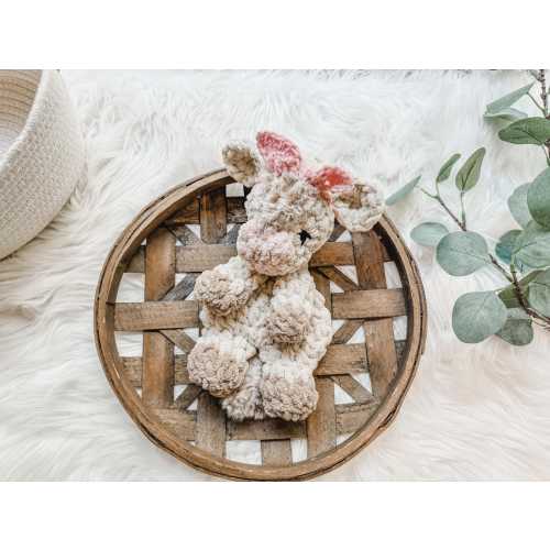 Mini Highland Cow Snuggler Lovey, Crochet Cow Stuffed Animal, Security Blanket, Farm Animal Lovey, Highland Cow Nursery Decor