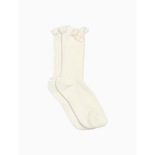 Julia Lace Socks in Snow White