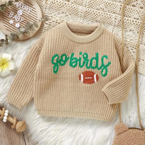 Go Birds Baby Sweater Set | Handmade Eagles Beanie & Booties | Super Bowl Newborn Photo Outfit | Football Game Day 2026 Super Bowl Gift