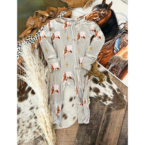 Paint Pony Double Zipper Pajamas