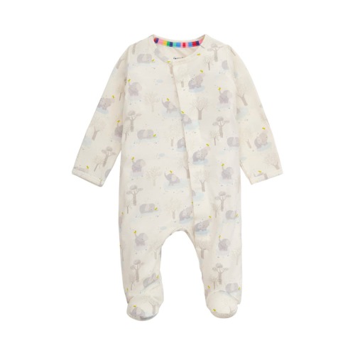 Big Love Print Magnetic Footie, Newborn