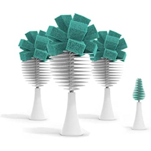 Nanobebe Baby Bottle Cleaner Replacement Heads - 4pk, Teal