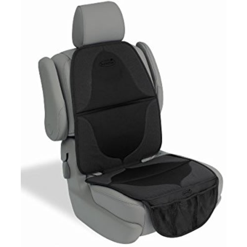 Summer ELITE DuoMat Car Seat Protector, Black - Premium Waterproof Seat Cover Pad with Storage Pockets - Black Elite