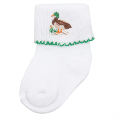 Mallard Pond Embroidered Socks