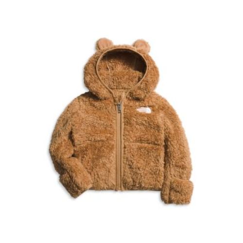 Unisex Color Blocked Faux Fur Baby Bear Hoodie - Baby