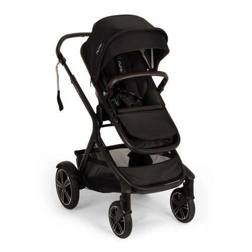 Nuna Demi Next With Rider Board Caviar | 4 Wheel Prams | Baby Bunting AU
