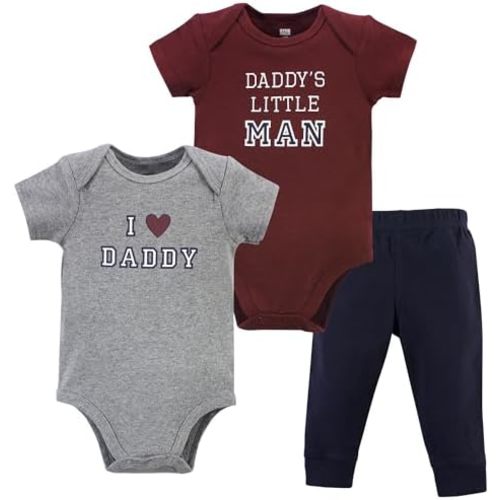 Hudson Baby Unisex Cotton Bodysuit and Pant Set