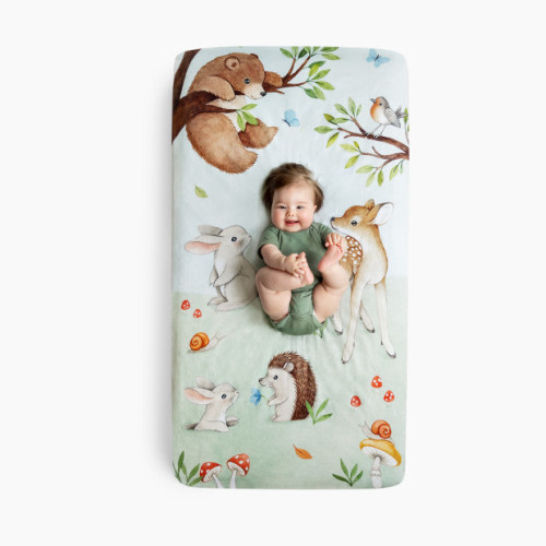 Rookie Humans Cotton Sateen Crib Sheet - Enchanted Forest