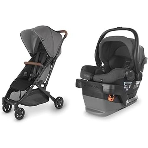 UPPAbaby Minu V2 Travel Stroller Lightweight, Portable Design One-Hand Fold Shoulder Strap & Mesa V2 Infant Car Seat/Easy Installation/Innovative SmartSecure Technology/Base