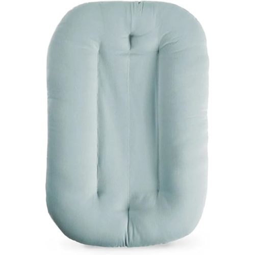 Baby Lounger for Newborn, Bionic Design Baby Lounger, Soft Organic Cotton Breathable Lounger for Infants 0-18 Months (Grayish Blue)