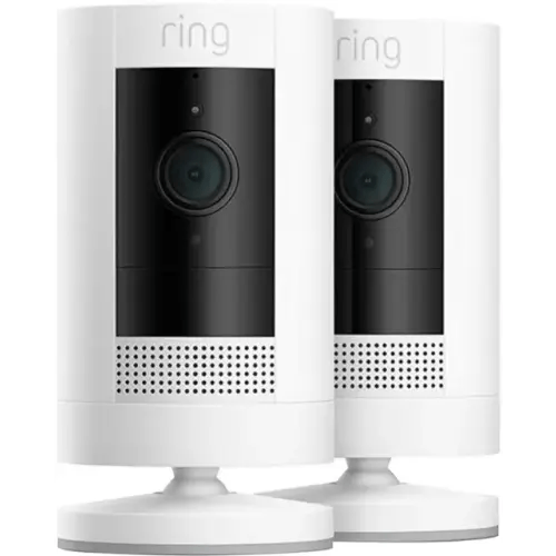 Ring 2-Pack Stick Up Indoor/Outdoor Wire Free 1080p Security Camera White B0CCJZLC5N - Best Buy