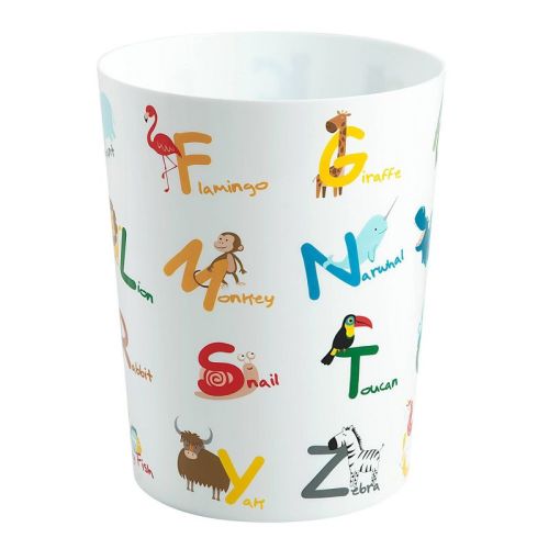 Animal Alphabet Plastic Kids' Wastebasket - Allure Home Creations