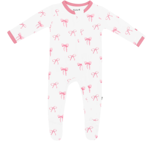 Zippered Footie in Bow