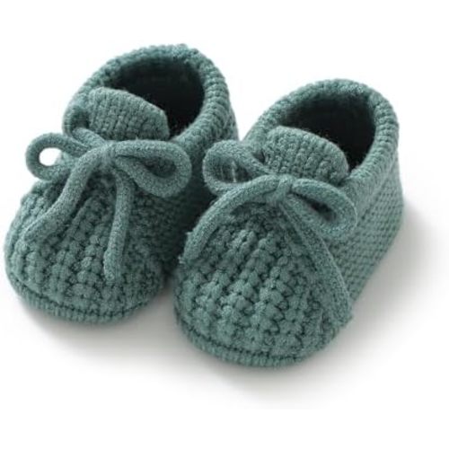 DovFanny Baby Booties Newborn Baby First Shoes Cozy Warm Knit Soft Booties for Toddler Infant Boy Girl