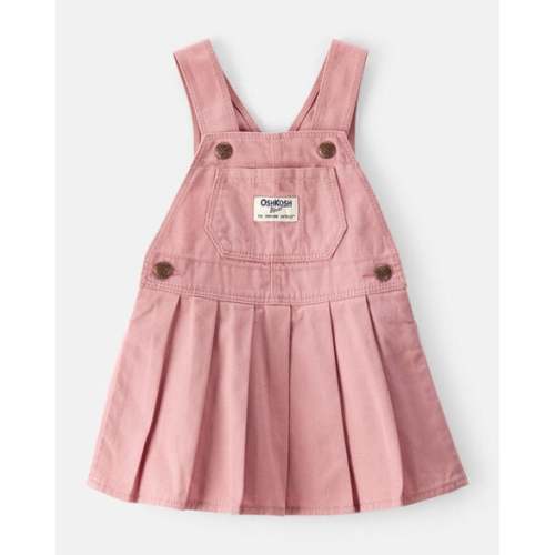 Baby Girl Pleated 100% Cotton Jumper Dress - Pink - OshKosh | Carter's