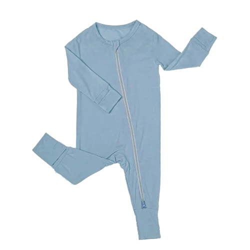 SXIMEE Unisex Baby Bamboo Viscose Pajamas with Mitten Cuffs Boys Girls 2 Way Zip Long Sleeve Sleepers