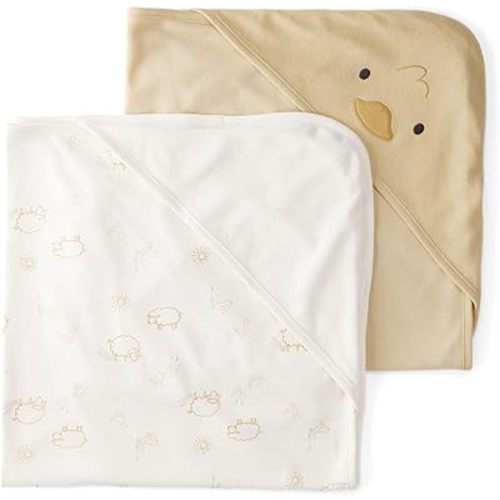 Carter's Baby Hooded Towel (2-pk Yellow/Ivory)