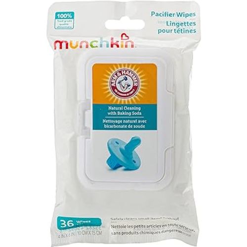 Munchkin Arm and Hammer Pacifier Wipes, White, 36 Count