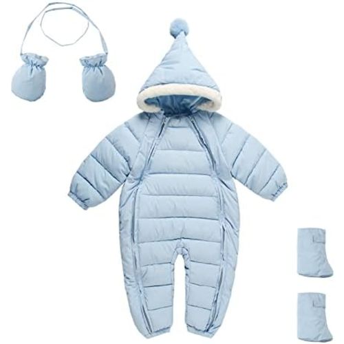 Mud Kingdom 3 Piece Baby Toddler All in One Snowsuit Romper Winter