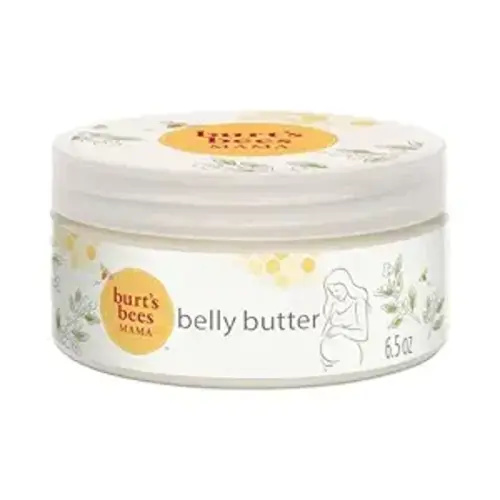 Burt's Bees Mama Belly Butter Stretch Mark Cream for Pregnancy Massages Body & Reduces Scar Appearance, Prenatal & Postnatal Tummy Skin Care, Shea Butter & Vitamin E Rich Formula, 6.5 Oz Tub