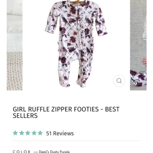 Girl Ruffle Zipper Footies - Best Sellers