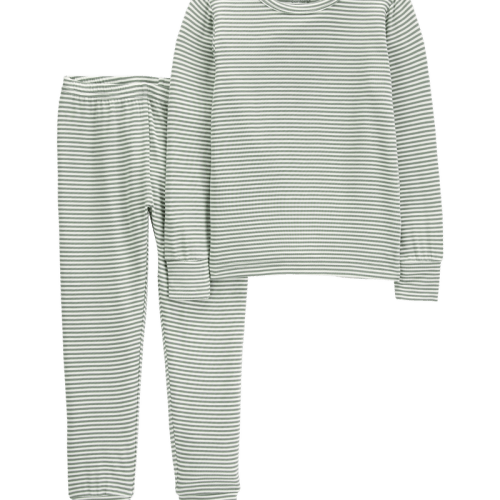Green Baby 2-Piece Striped PurelySoft Pyjamas | Carter’s Oshkosh Canada
