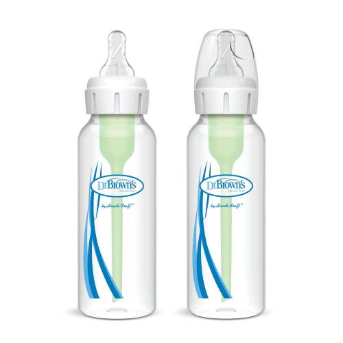 Dr. Brown's Natural Flow Anti-Colic Options+ Narrow Baby Bottles with Level 1 Slow Flow Nipples, 0m+, 2 x 8oz Bottles - Walmart.ca