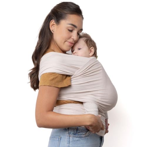 Boba Baby Wrap Carrier – Original Baby Sling Carrier for Newborns (7–35 lbs), Soft, Secure, Hands-Free & Ergonomic, Ideal for Comfortable Bonding, New Parents (Organic Stone)