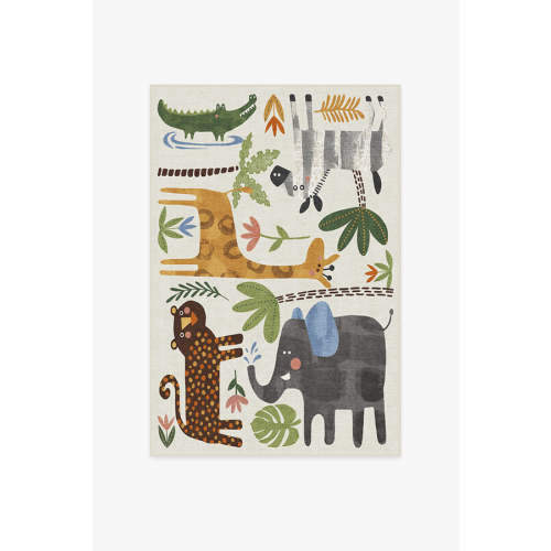 Jungle Safari Multicolor Rug | Ruggable