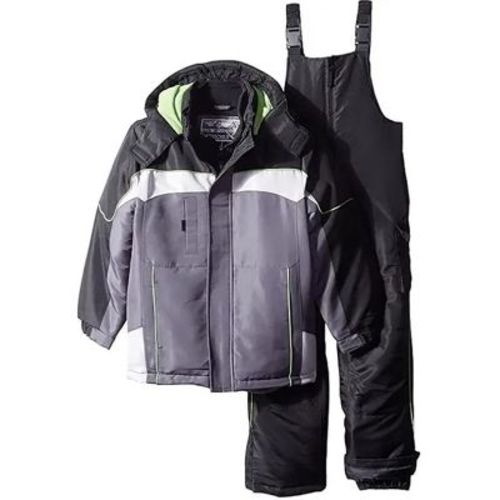 Rothschild Toddler Boys' Heavyweight Ski Jacket and Snowbib Snowsuit Set, Vestee Charcoal, 4T