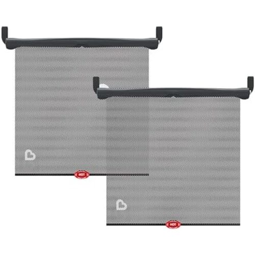 Munchkin Brica Sun Safety Car Window Shade for Baby, 2 Pack, Black