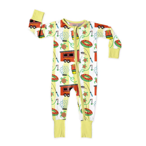 PREORDER SUMMER DOWN SOUTH CONVERTIBLE FOOTIE ROMPER