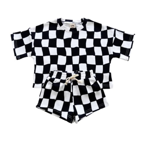 Shorts Set | Wavy Checkered