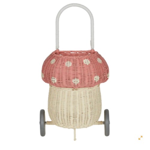 Rattan Mushroom Luggy - Musk – Olli Ella USA