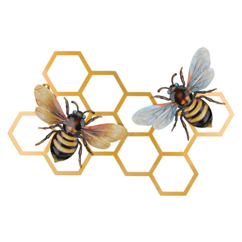 Gracie Oaks Luster Bee Wall Decor - Honeycomb & Reviews | Wayfair