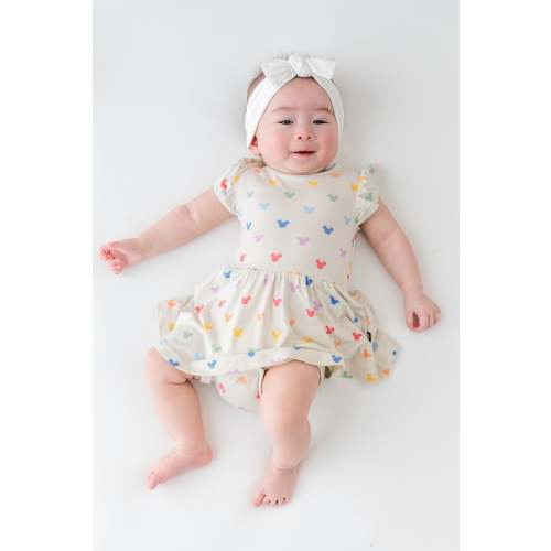 Twirl Bodysuit Dress in Pastel Mickey Mouse