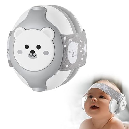 Baby Headphones,Bear Infant Ear Protection Noise Cancelling Headphones for Infants 0-36 Months,Baby Travel Essentials with Carrying Bag Infant Earmuffs for Sleep/Airplane/Outdoor