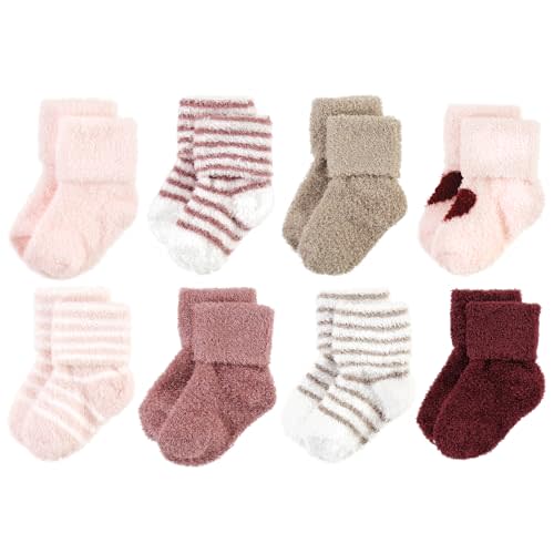 Hudson Baby Baby Girls' Cotton Rich Newborn and Terry Socks