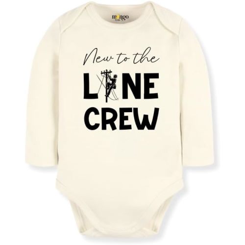 Baby Bodysuit, Kids & Toddler T-Shirt – 'New to the Line Crew' Utility & Lineman-Themed Baby Clothes