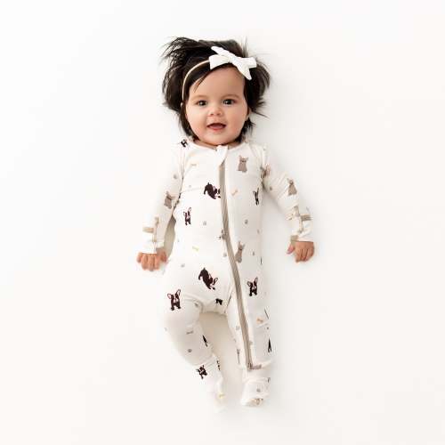 French Bulldogs Zippered Footie