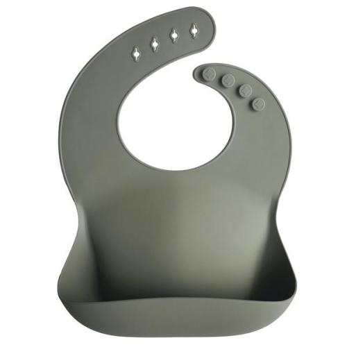 Silicone Baby Bib (Silver Sage) – Mushie