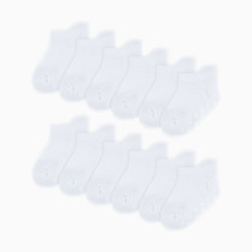 Huggies Gripper Socks (12 Pack) - White, 0-6 M
