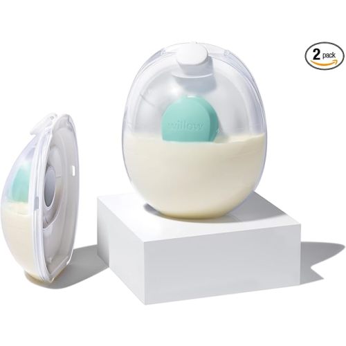 Willow Go - 5oz Reusable Milk Containers with Splash Guard - for use with Willow Go Hands Free Breast Pump